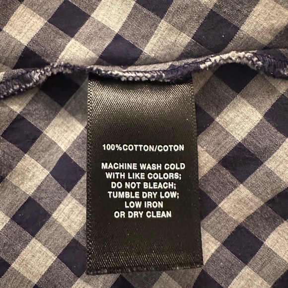 Lafayette 148 New York Blue and Cream Checkered Women's Shirt - Picture 4 of 6